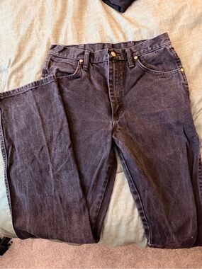 Wrangler Black Men's Straight-Leg Jeans